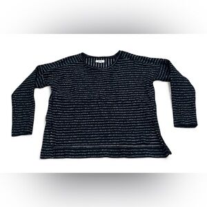 Madewell Black and White Striped Top Medlum